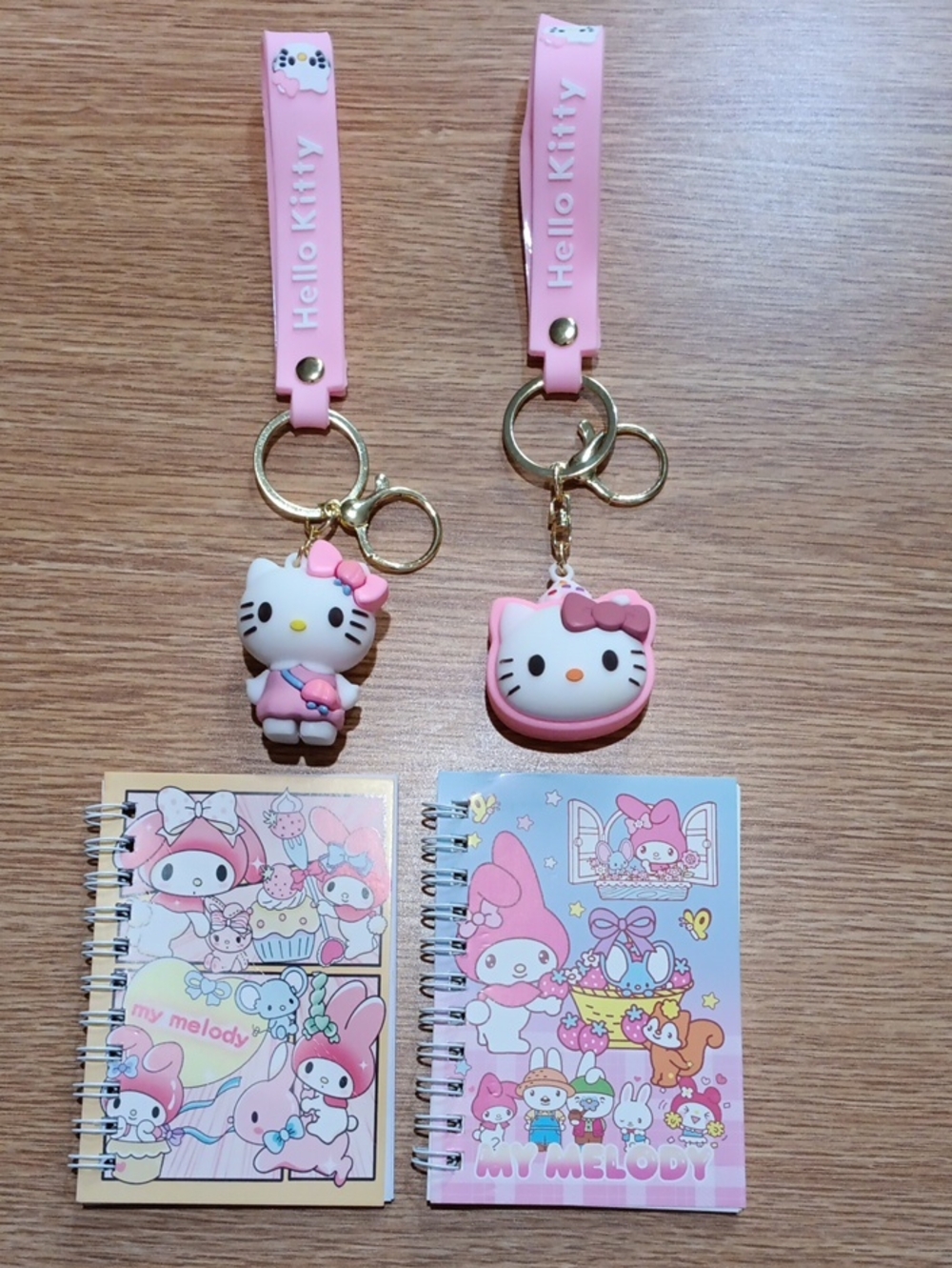 Hello Kitty Keychain And Mini Notebook Bundle
